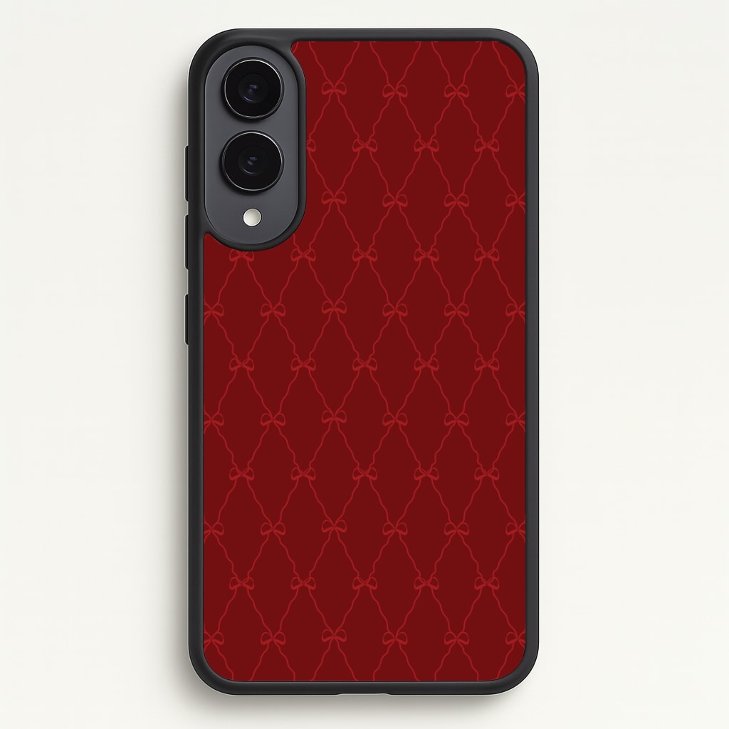 Red Bow Pattern Phone Case - Galaxy S25 Edge / Standard