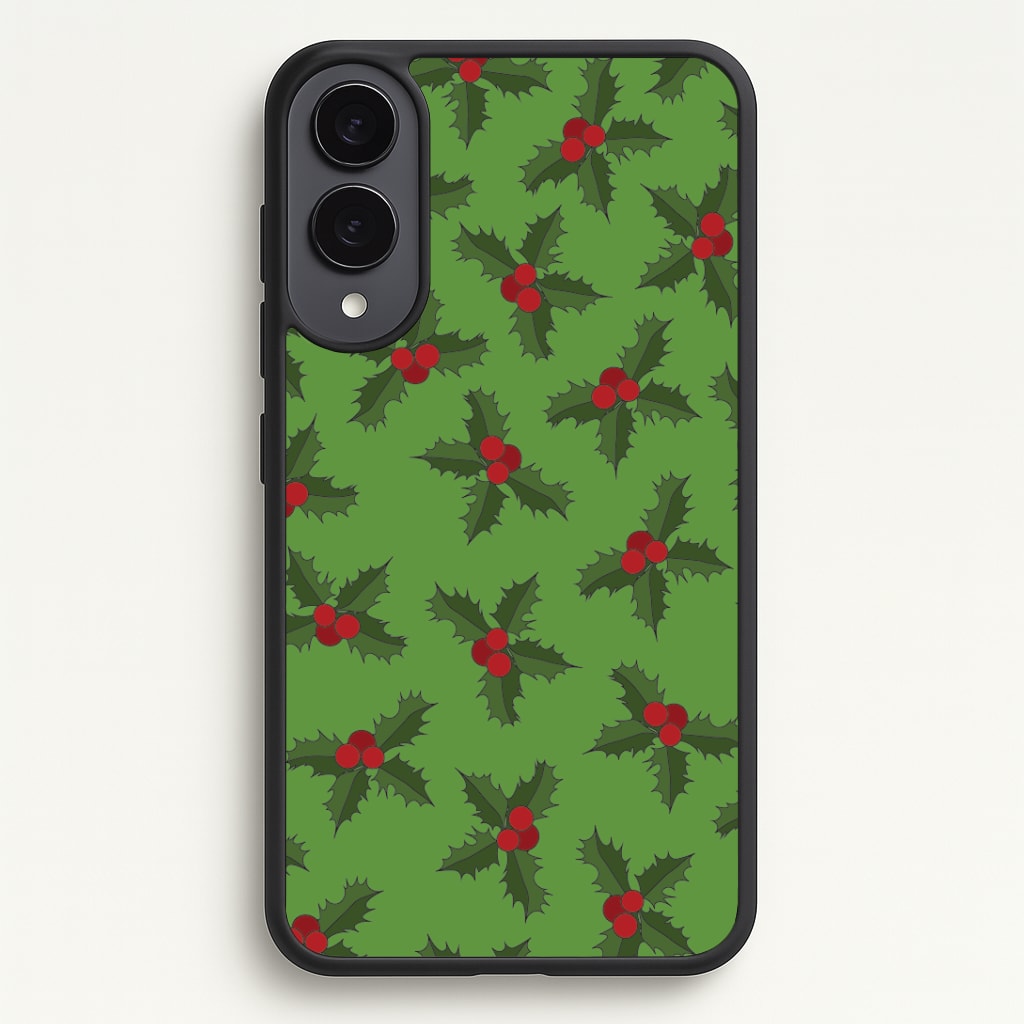Holly Pattern Phone Case - Galaxy S25 Edge / Standard