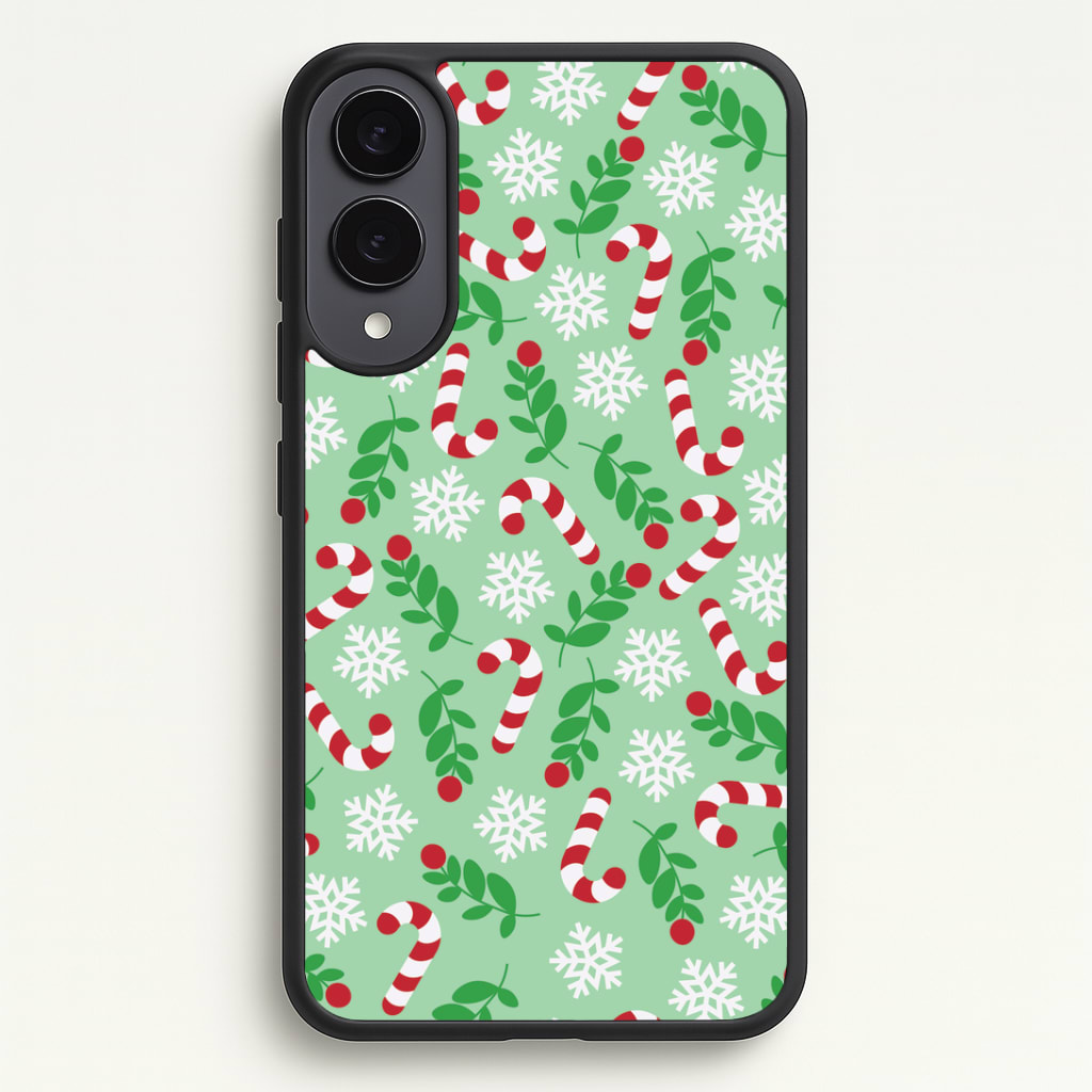 Snow Green Pattern Phone Case - Galaxy S25 Edge / Standard