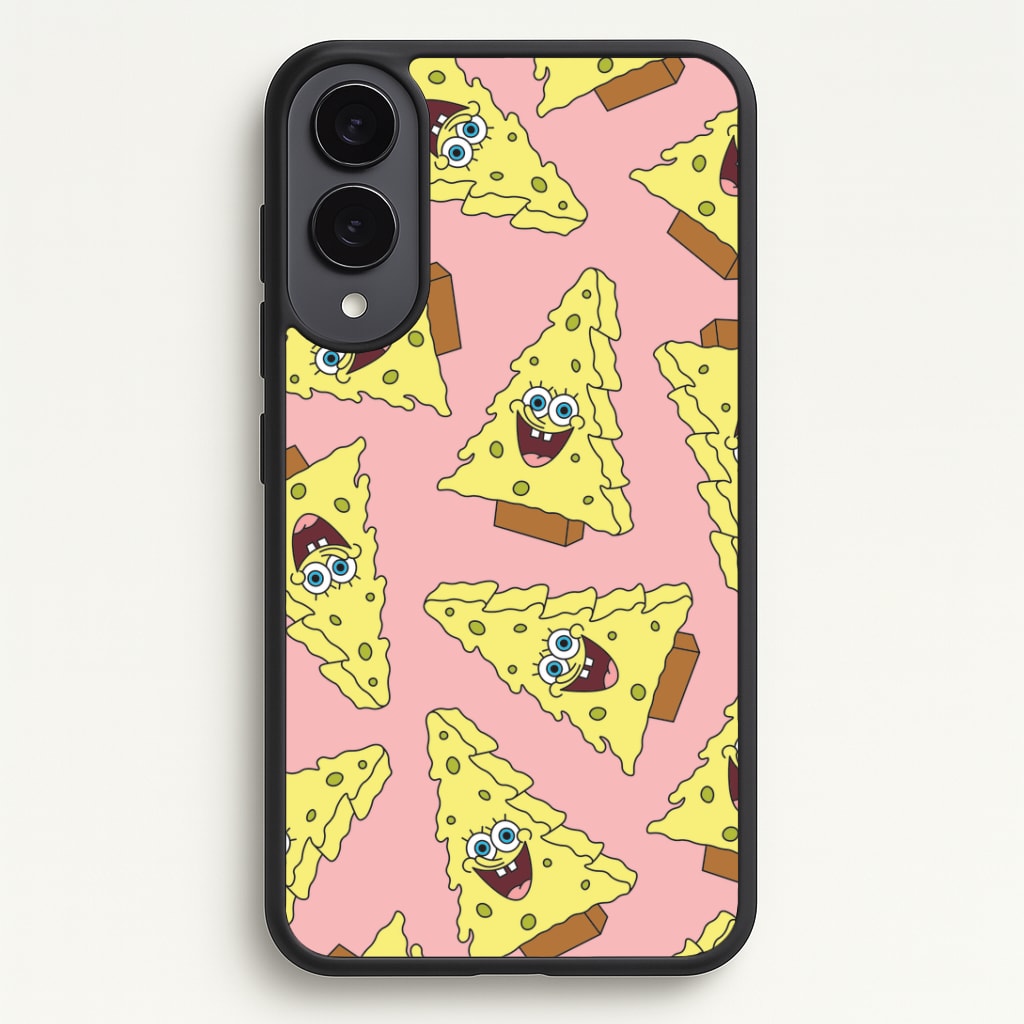 Christmas Tree Cartoon Sponge Pattern Phone Case - Galaxy S25 Edge / Standard