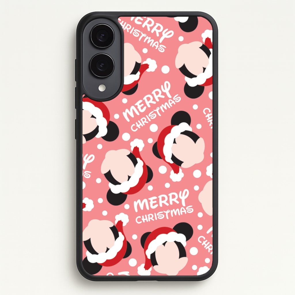 Merry Christmas Cartoon Mouse Pattern Phone Case - Galaxy S25 Edge / Standard