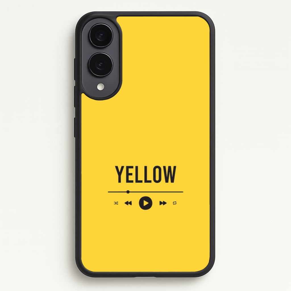 Yellow Music Player Phone Case - Galaxy S25 Edge / Standard