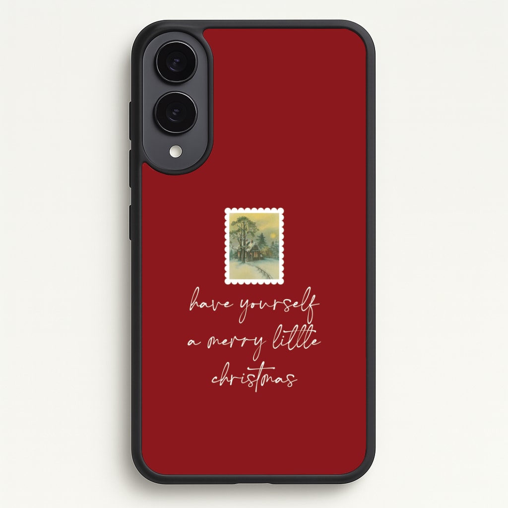 A Merry Little Christmas Stamp Phone Case - Galaxy S25 Edge / Standard