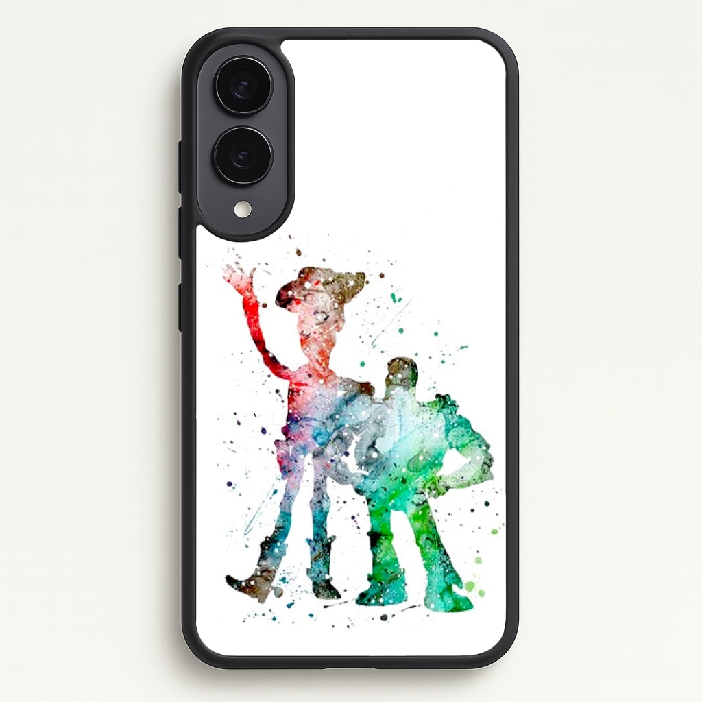 Watercolour Woody & Buzz A Story of Toys Fairytale Phone Case - Galaxy S25 Edge / Standard