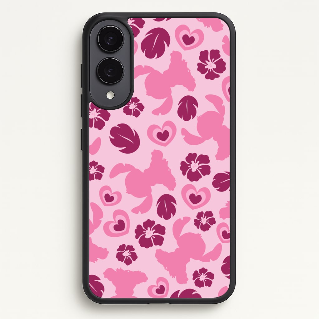 Pink Alien Silhouette Pattern Phone Case - Galaxy S25 Edge / Standard