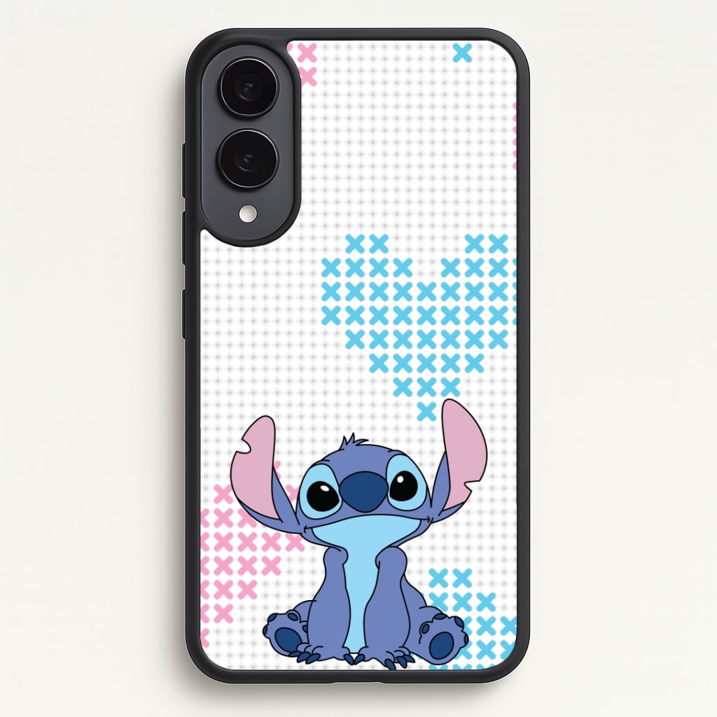 Blue Alien Hearts Phone Case - Galaxy S25 Edge / Standard