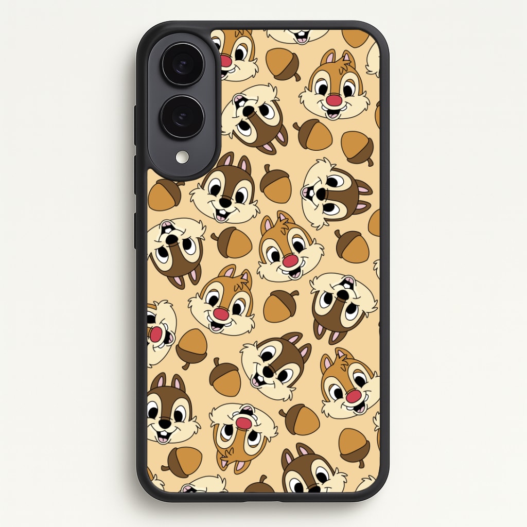 Cute Squirrels And Acorns Pattern Phone Case - Galaxy S25 Edge / Standard