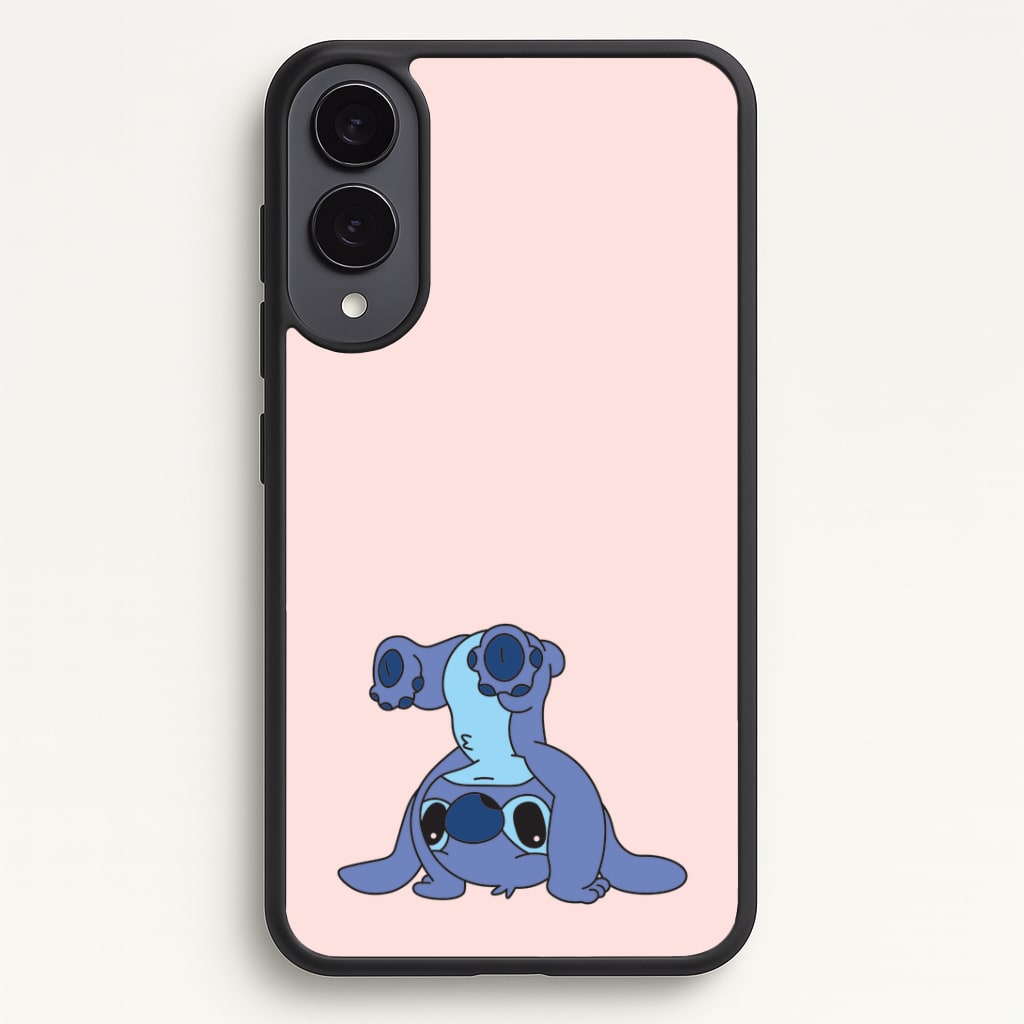 Cute Blue Alien Handstand Phone Case - Galaxy S25 Edge / Standard