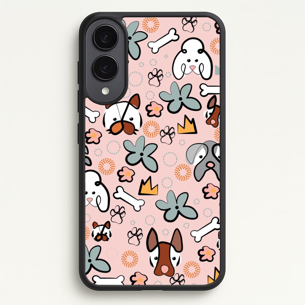 Bones and dogs - Dog Patterns Phone Case - Galaxy S25 Edge / Standard