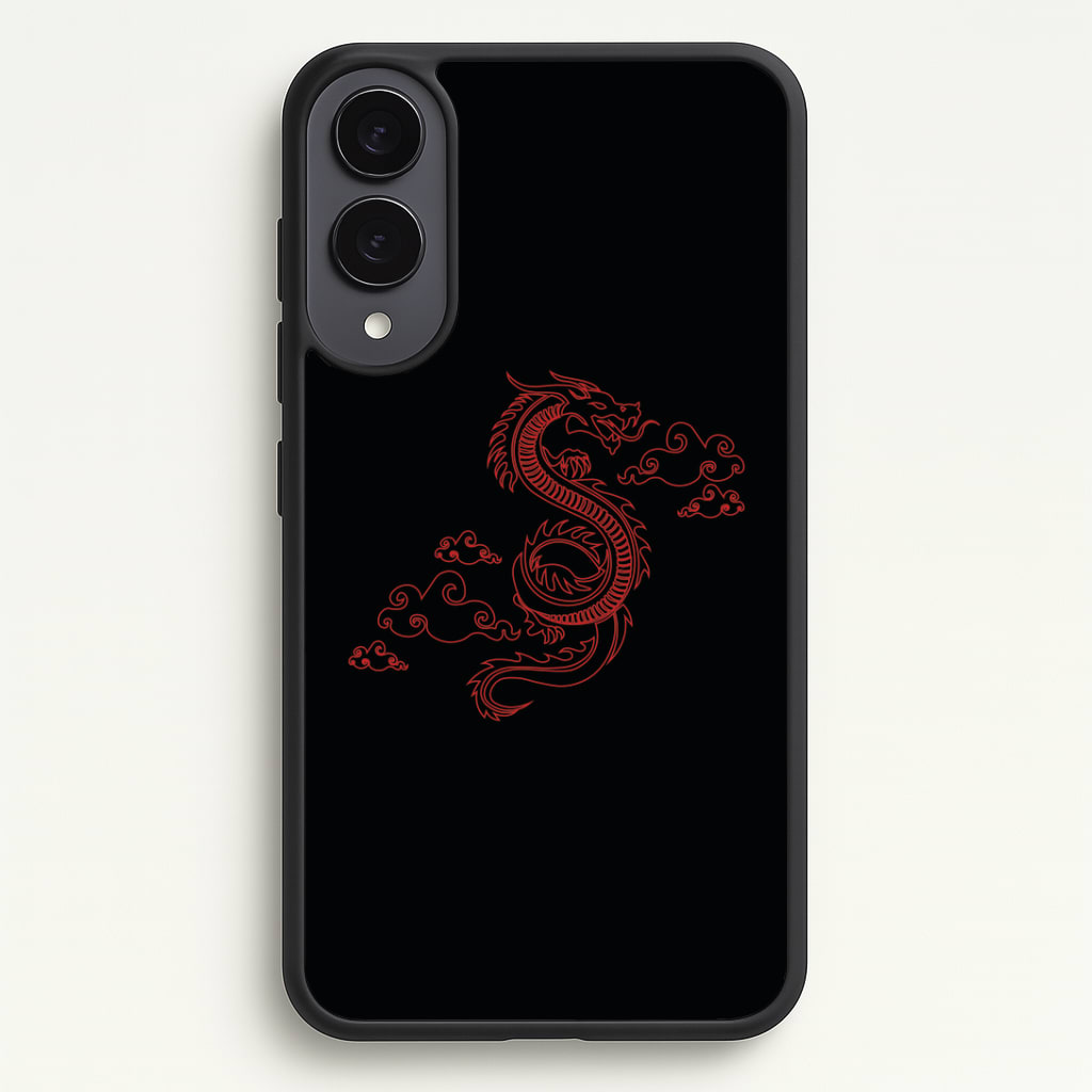Red - Dragon Patterns Phone Case - Galaxy S25 Edge / Standard