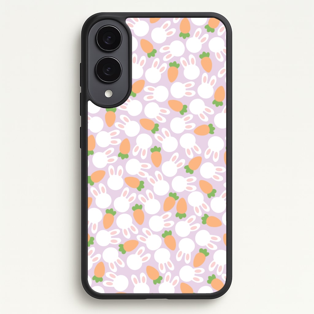 Rabbits And Carrots - Easter Patterns Phone Case - Galaxy S25 Edge / Standard