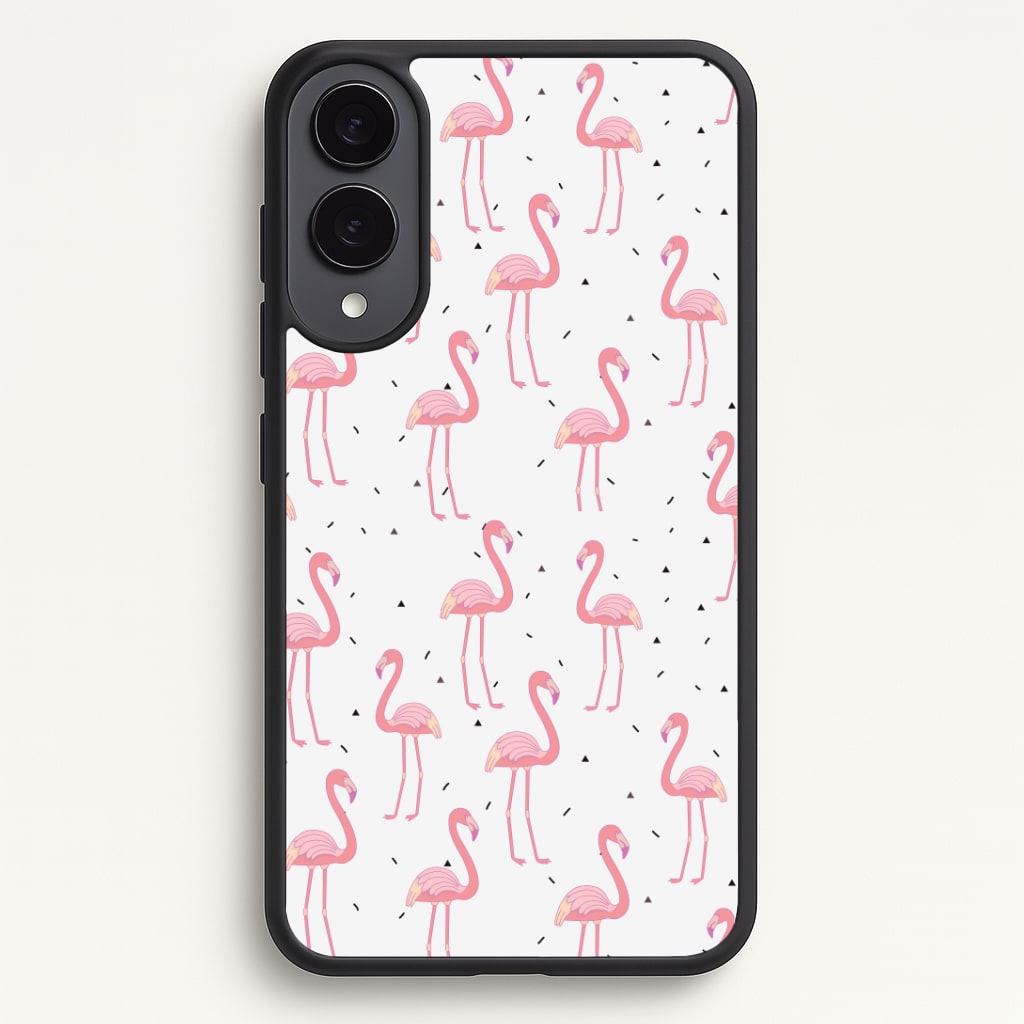 Pink Flamingo Pattern Phone Case - Galaxy S25 Edge / Standard