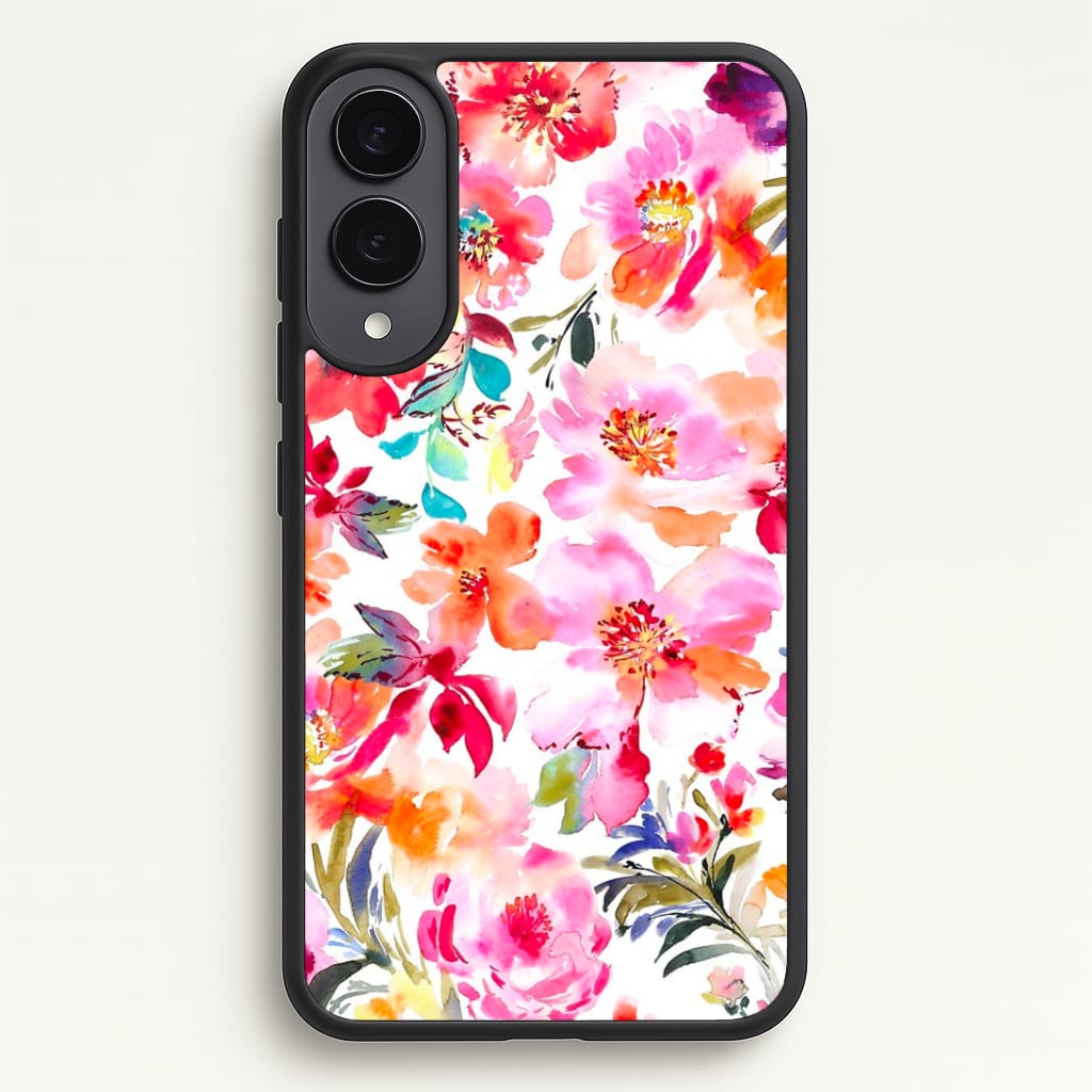Spring Floral Pattern Phone Case - Galaxy S25 Edge / Standard