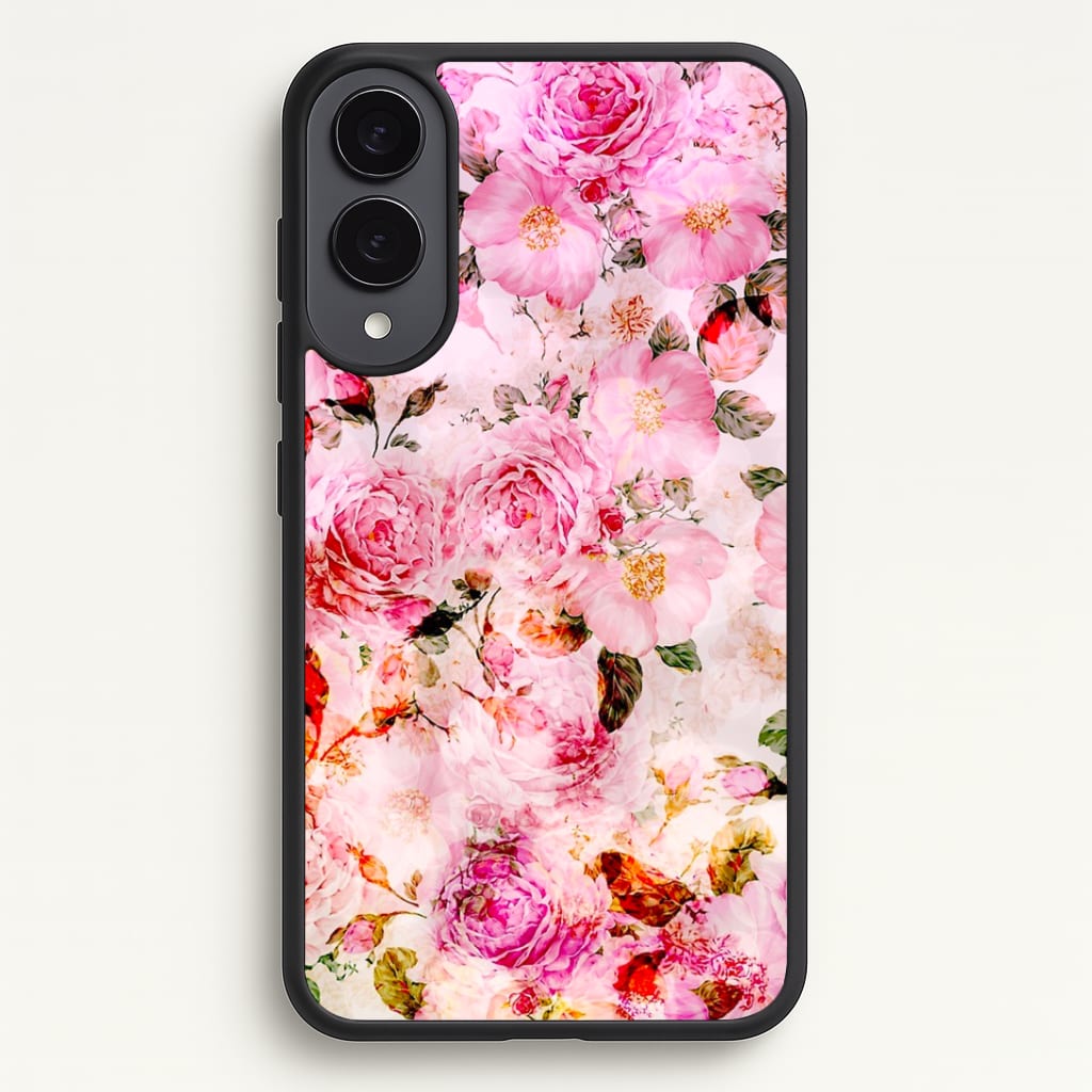 Pretty Pink Chic Floral Pattern Phone Case - Galaxy S25 Edge / Standard