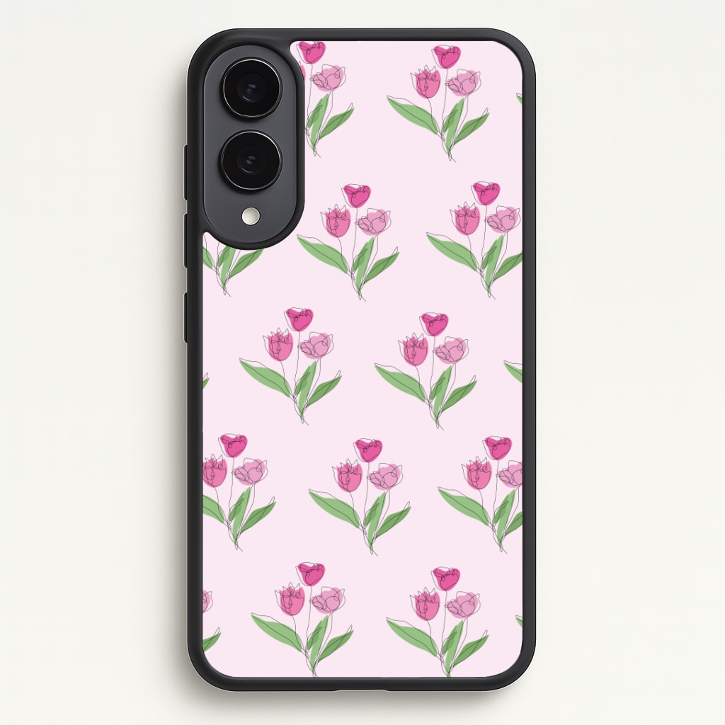 Pink Pattern - Floral Phone Case - Galaxy S25 Edge / Standard