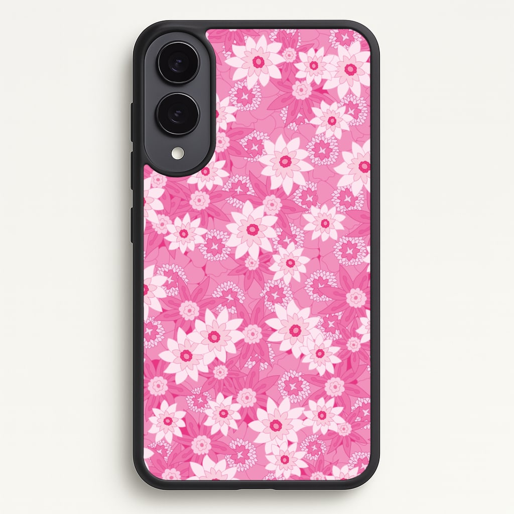 Pink Flowers - Floral Patterns Phone Case - Galaxy S25 Edge / Standard