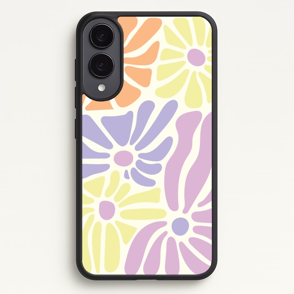 Pastel Abstract Flowers Phone Case - Galaxy S25 Edge / Standard