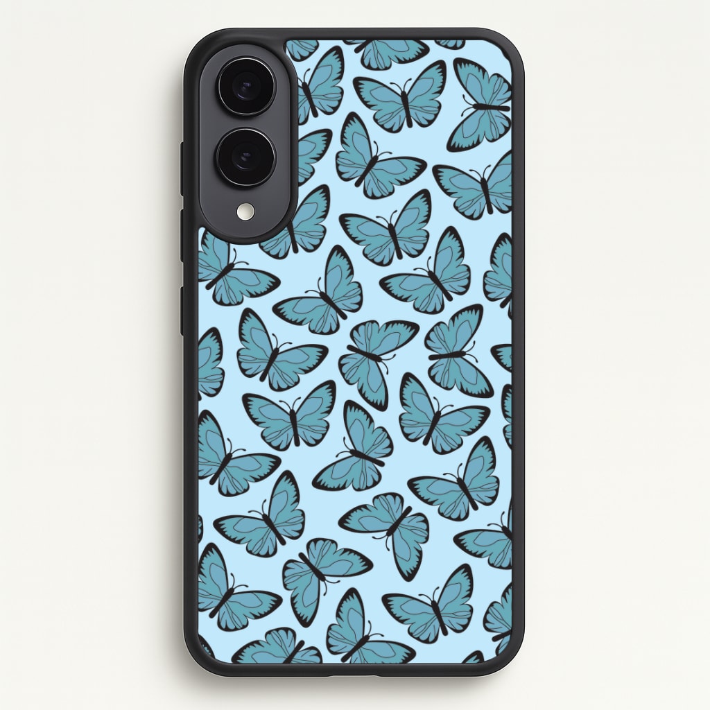 Blue Butterfly - Butterfly Patterns Phone Case - Galaxy S25 Edge / Standard