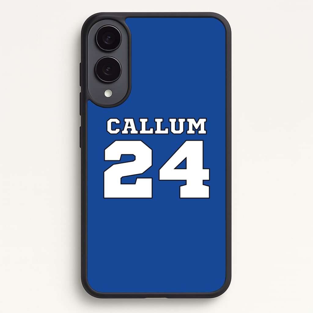 Dark Blue - Personalised Football Phone Case - Galaxy S25 Edge / Standard
