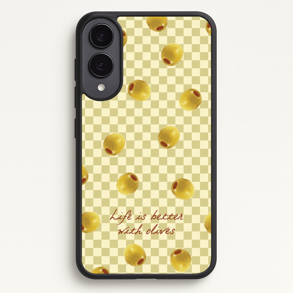 Life Is Better With Olives Phone Case - Galaxy S25 Edge / Standard