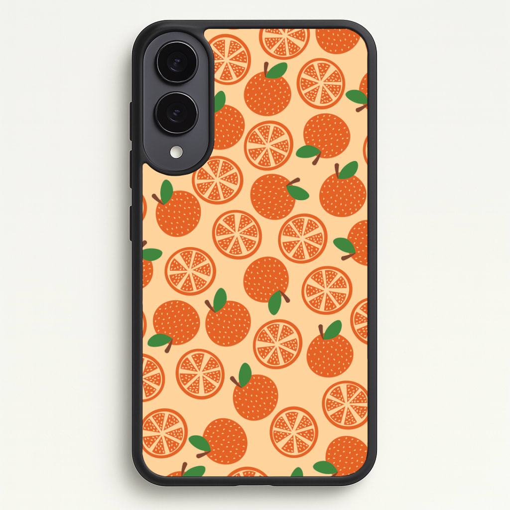 Textured Oranges Pattern Phone Case - Galaxy S25 Edge / Standard