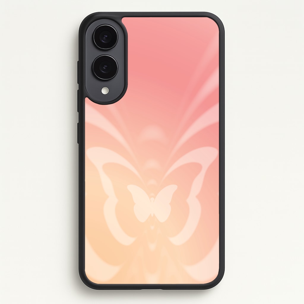 Butterfly Gradient Pink Phone Case - Galaxy S25 Edge / Standard