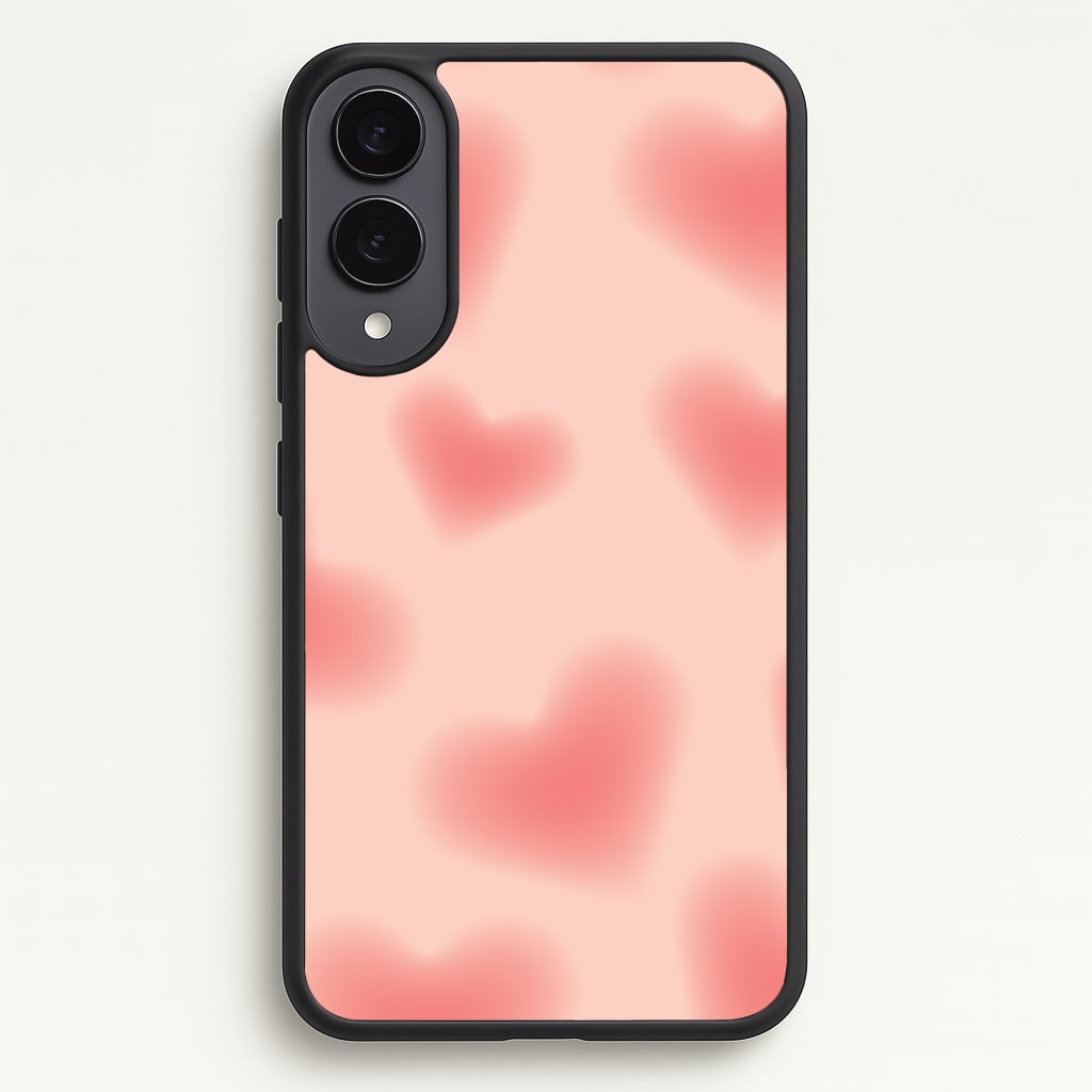 Gradient Red Hearts Pattern Phone Case - Galaxy S25 Edge / Standard