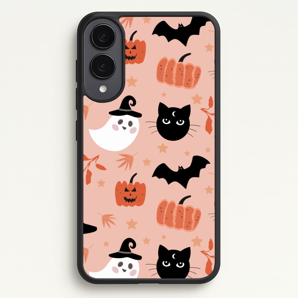 Pretty Pink Halloween Pattern Phone Case - Galaxy S25 Edge / Standard