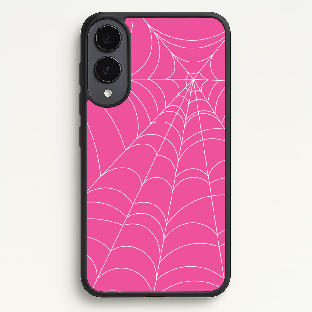 Pink Cobwebs Pattern Phone Case - Galaxy S25 Edge / Standard