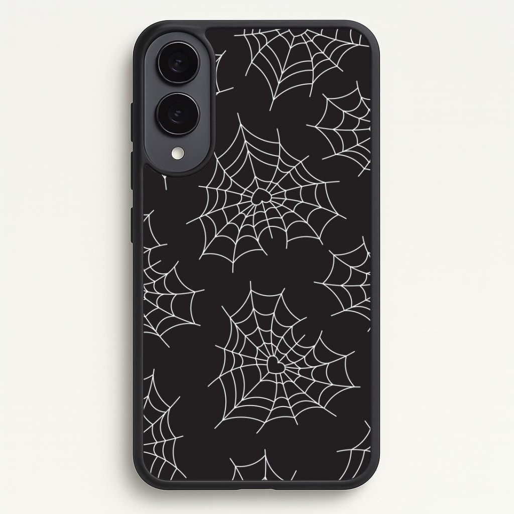 Spiderweb Hearts Pattern Phone Case - Galaxy S25 Edge / Standard