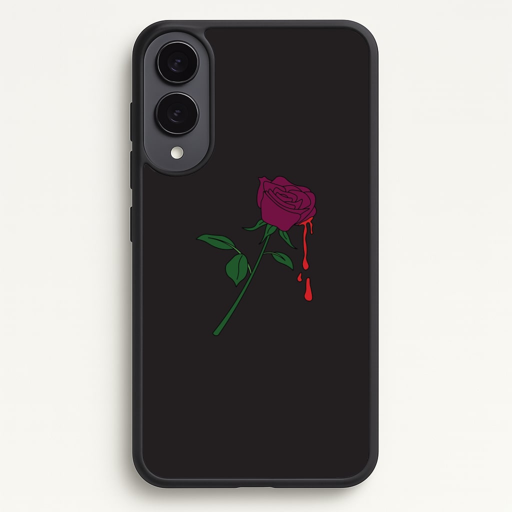 Dark Pink Rose Phone Case - Galaxy S25 Edge / Standard