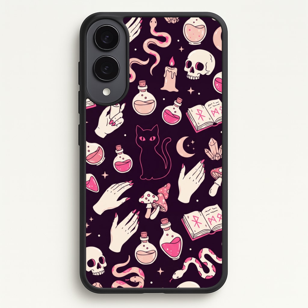 Black Witchy Doodles Phone Case