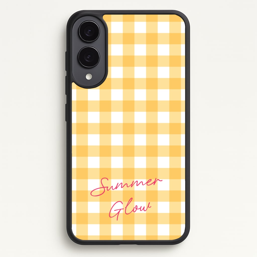 Tartan Summer Glow Phone Case - Galaxy S25 Edge / Standard
