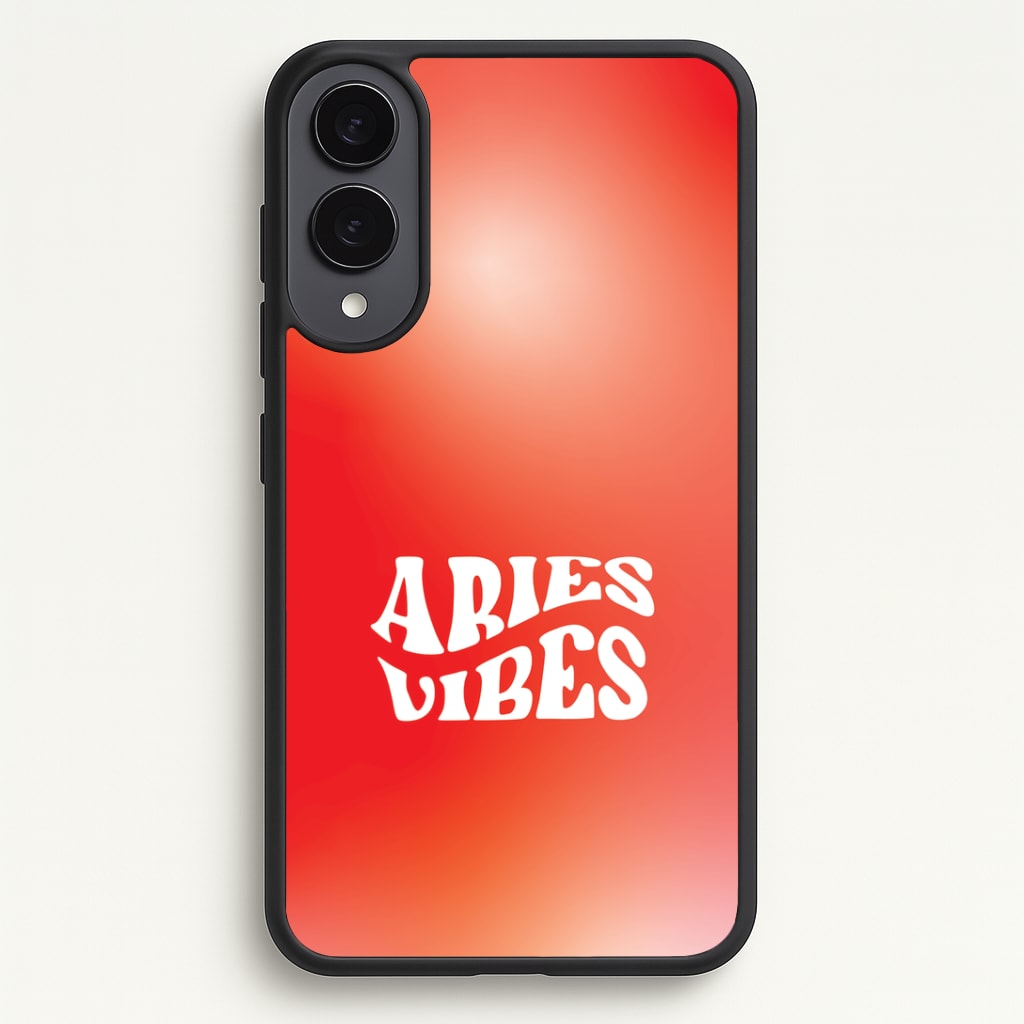 Aries Vibes Gradient Zodiac Phone Case - Galaxy S25 Edge / Standard