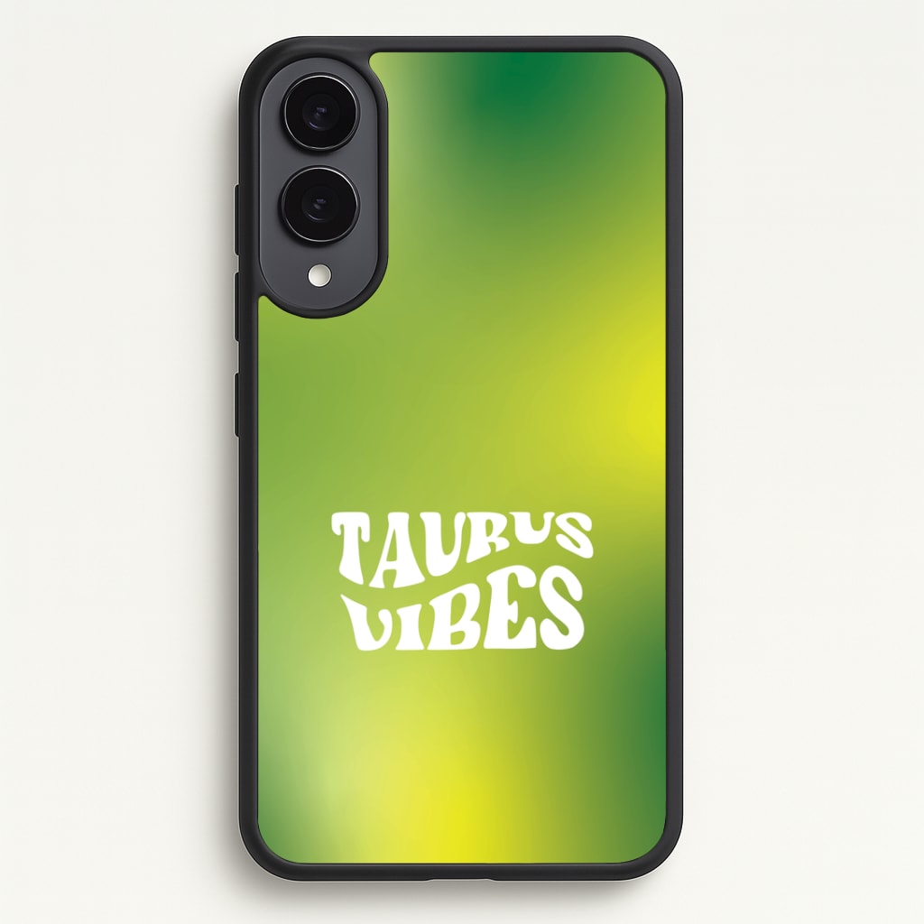 Taurus Vibes Gradient Zodiac Phone Case - Galaxy S25 Edge / Standard