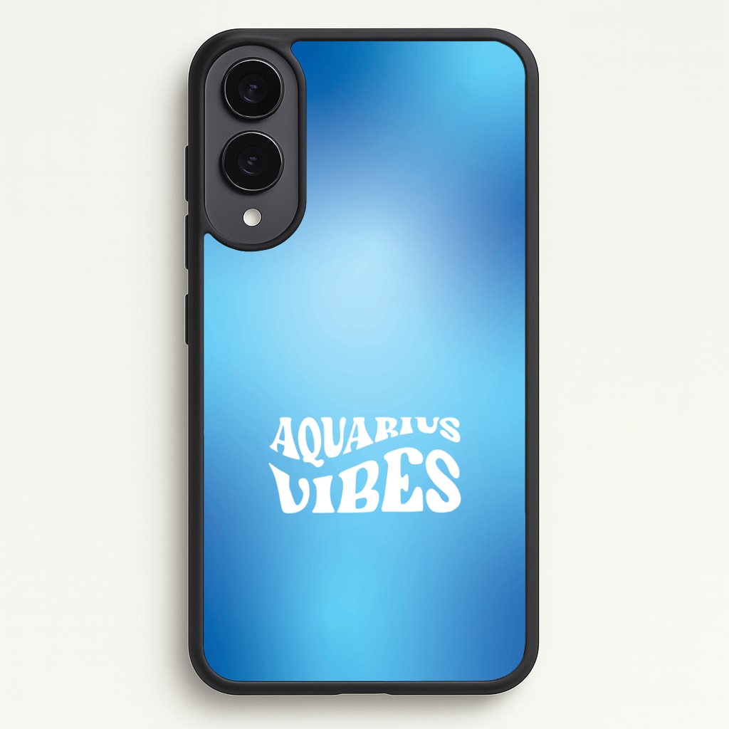 Aquarius Vibes Gradient Zodiac Phone Case - Galaxy S25 Edge / Standard