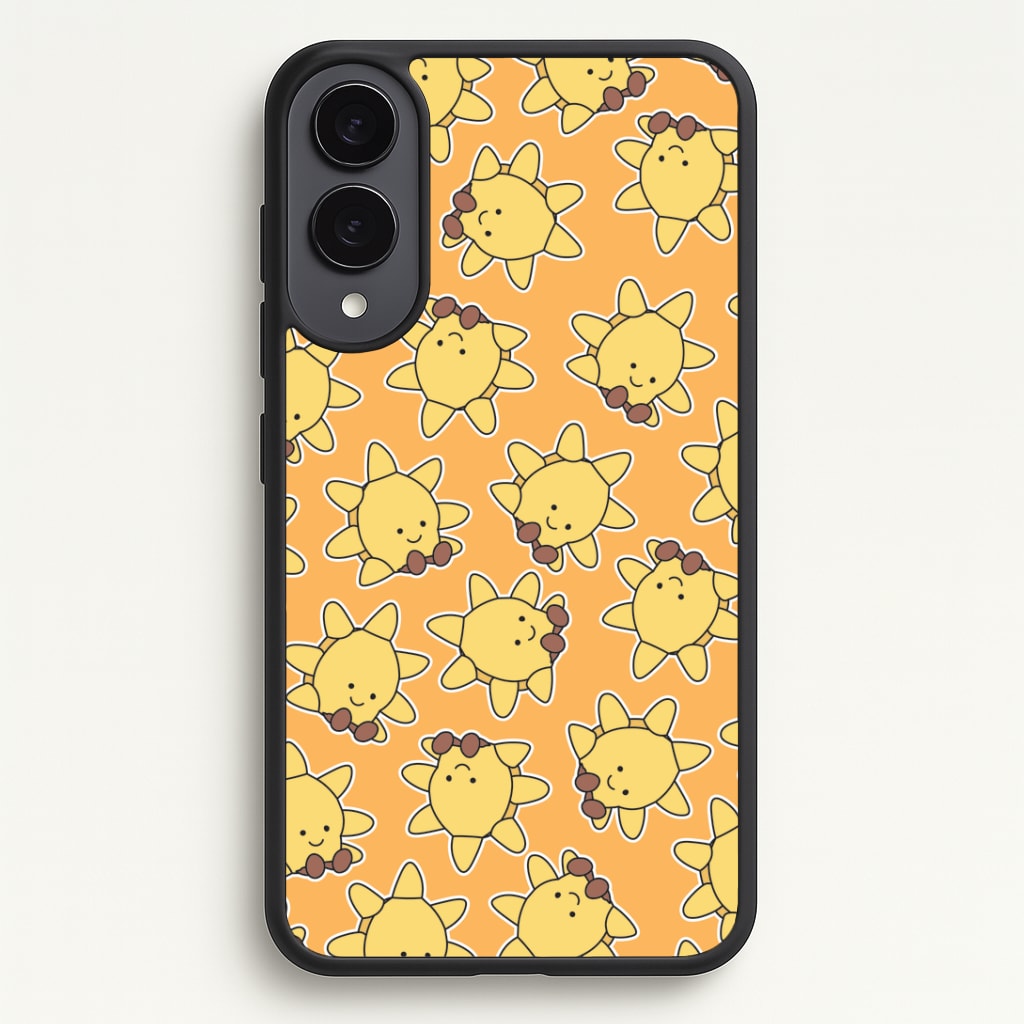 Sun Pattern - Plushy Phone Case - Galaxy S25 Edge / Standard