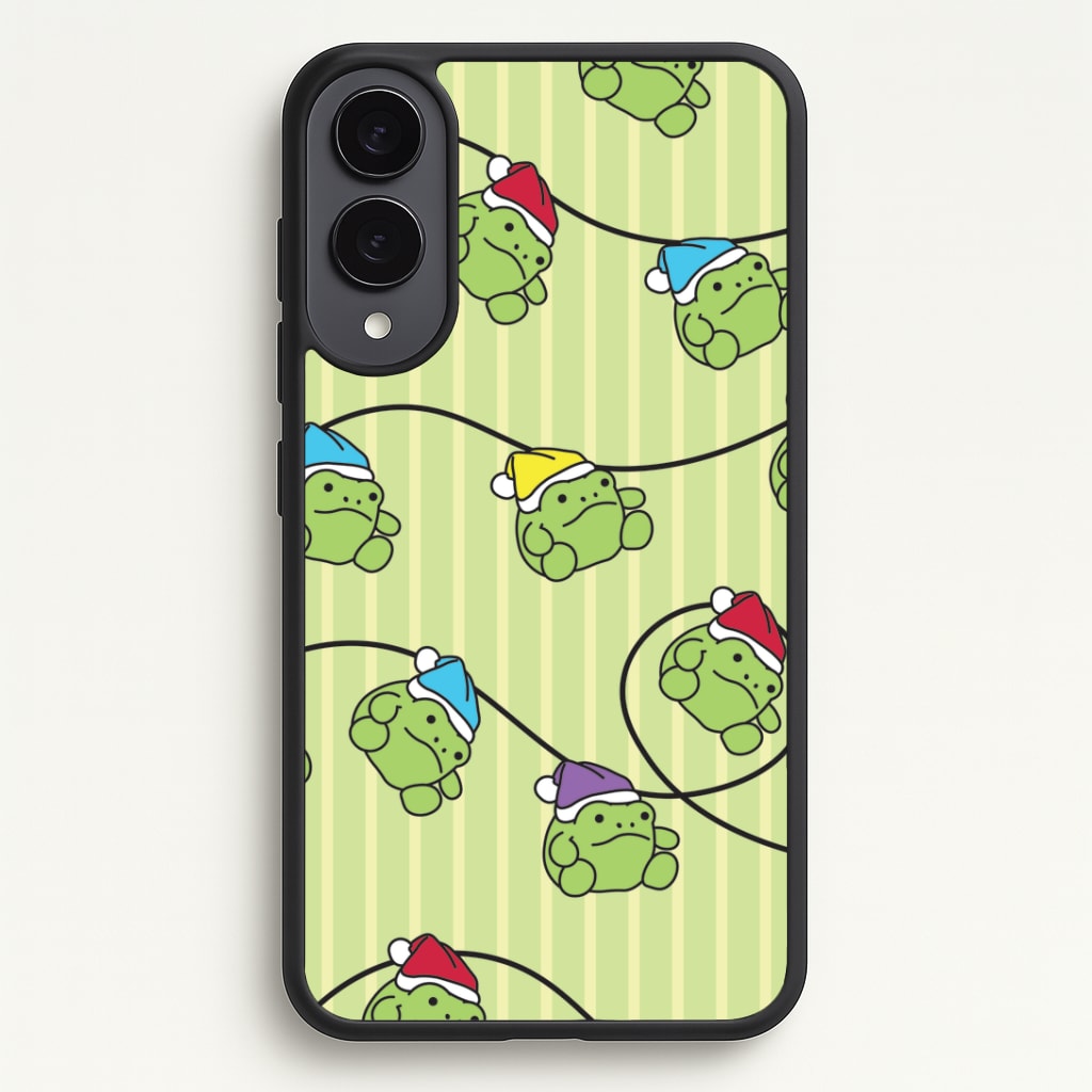 Christmas Frog Plush Fairylights Pattern Phone Case - Galaxy S25 Edge / Standard