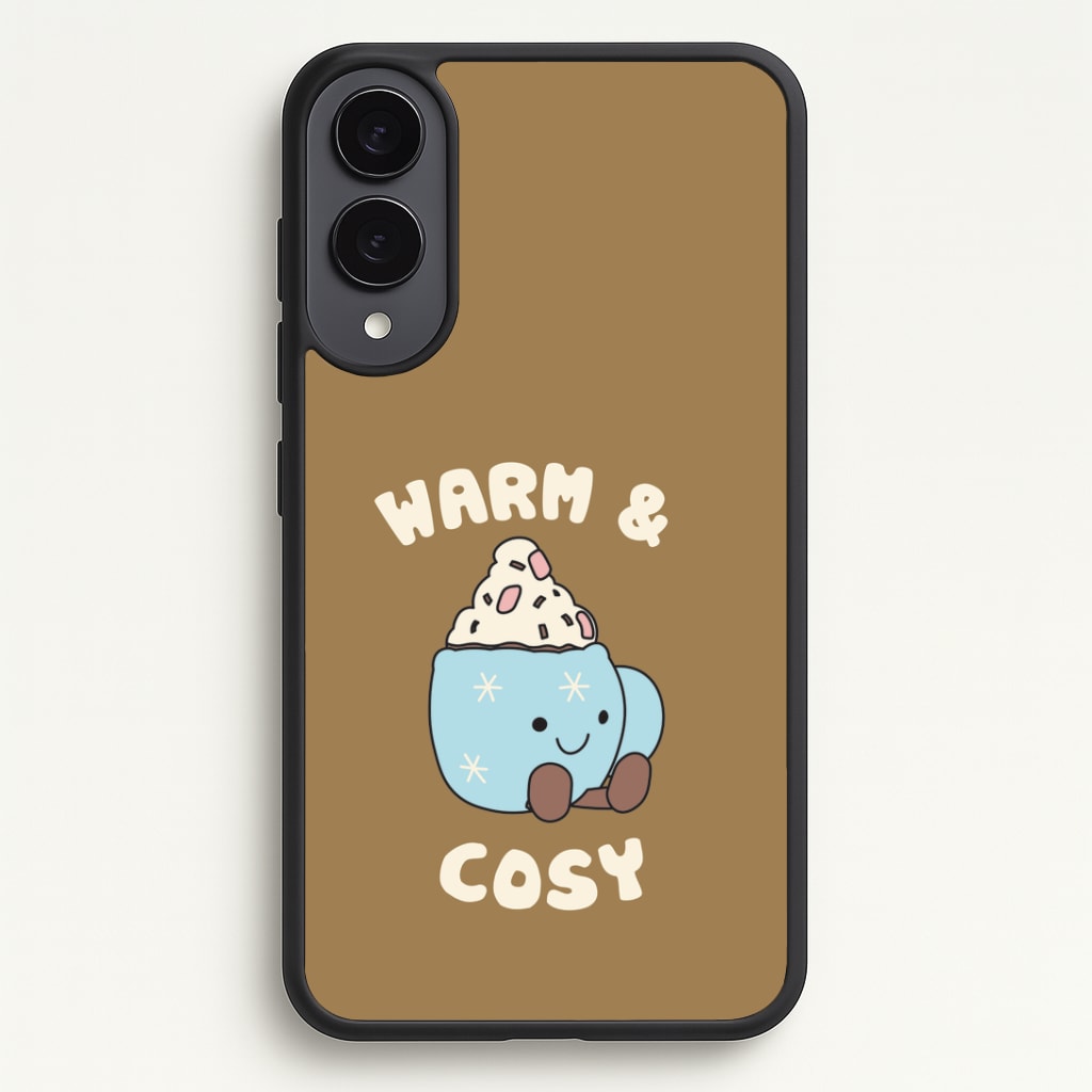 Hot Cocoa Plush Quote Phone Case - Galaxy S25 Edge / Standard