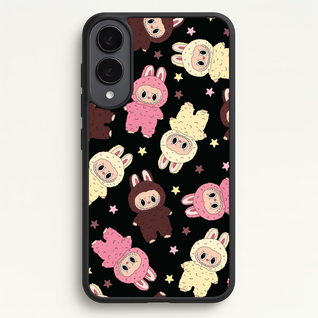 Cute Monsters And Stars Pattern Phone Case - Galaxy S25 Edge / Standard