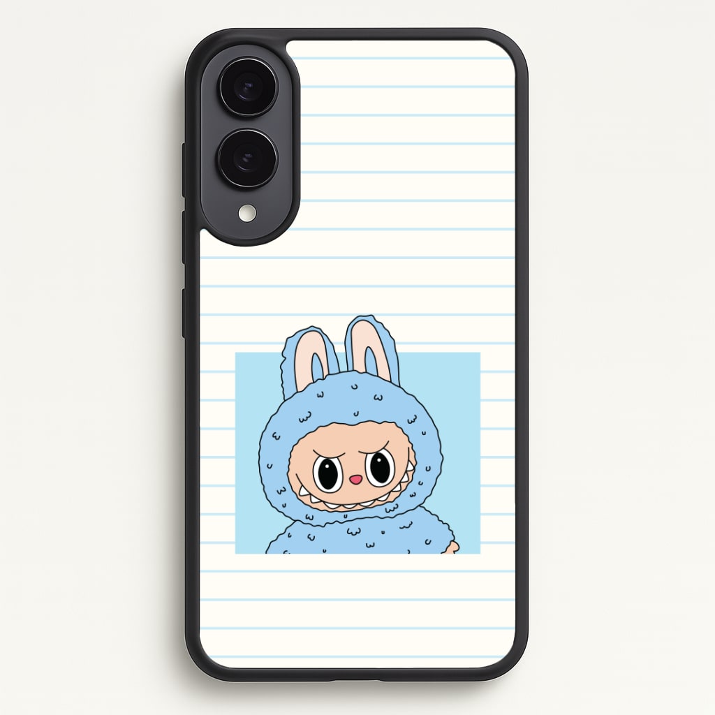 Cute Blue Notebook Monster Phone Case - Galaxy S25 Edge / Standard