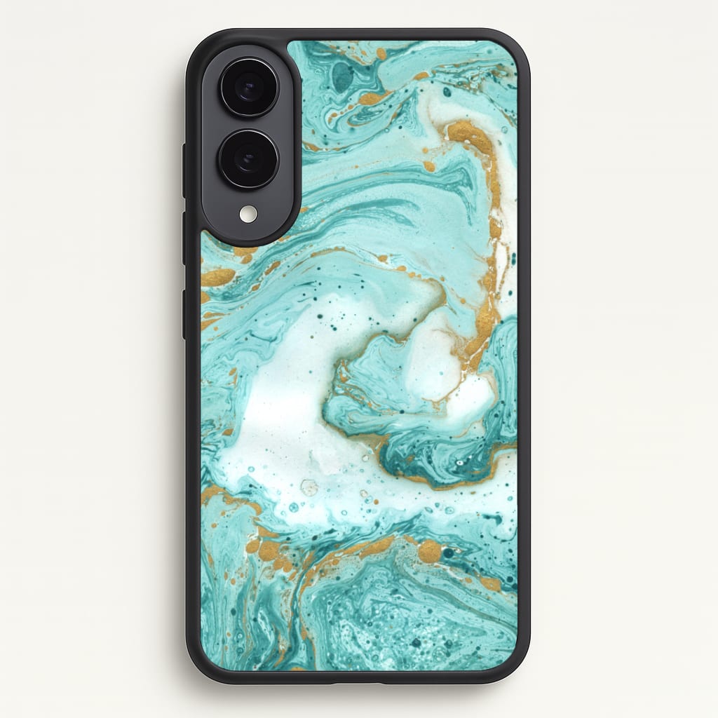 Green Marble Phone Case - Galaxy S25 Edge / Standard