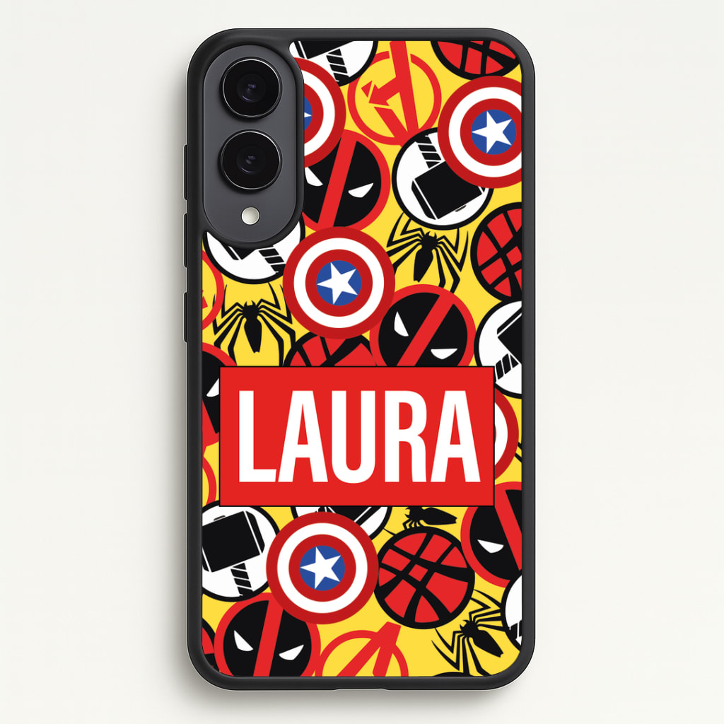 Collage - Personalised Superhero Comic Phone Case - Galaxy S25 Edge / Standard