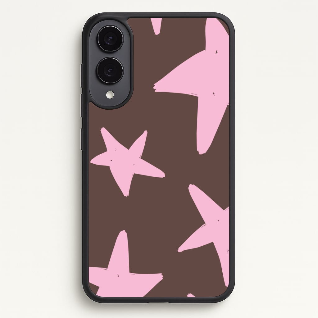 Chocolate & Strawberry Stars Phone Case - Galaxy S25 Edge / Standard