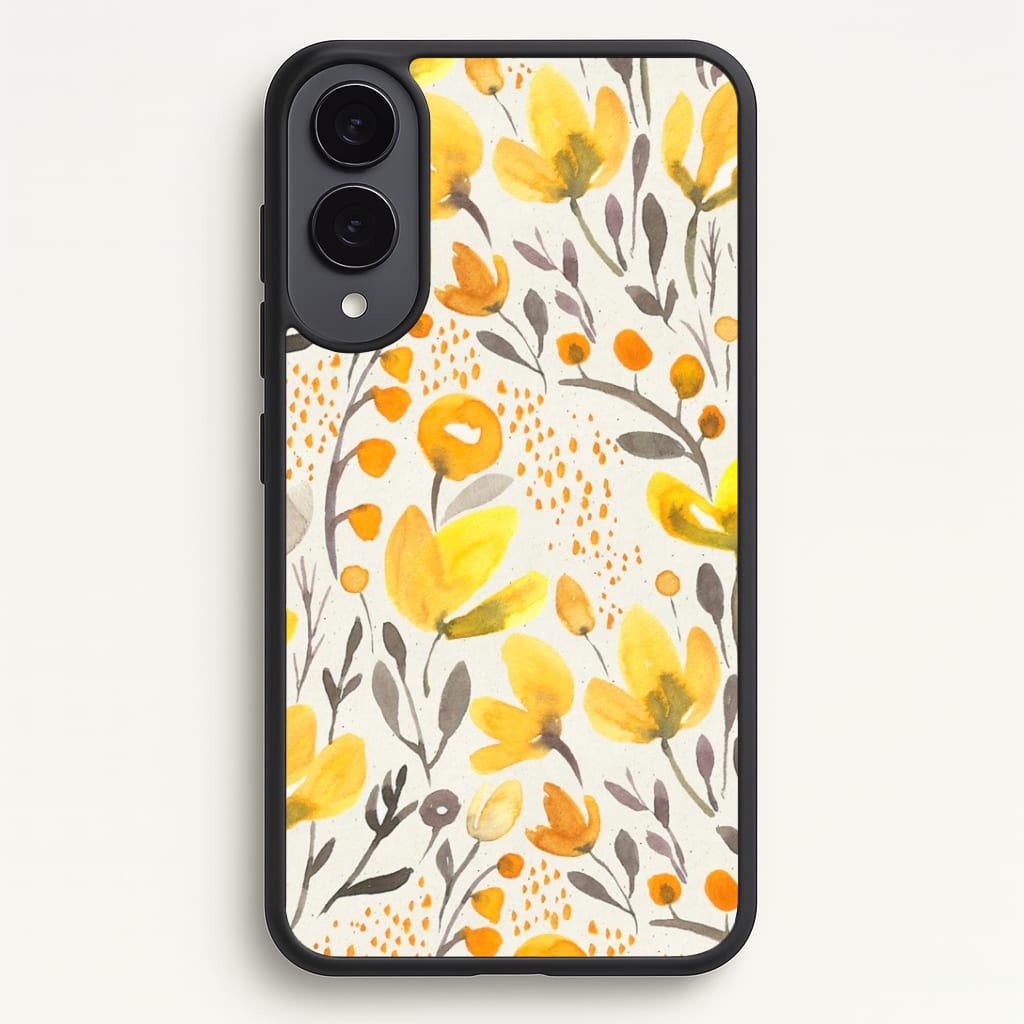 Yellow Field Floral Phone Case - Galaxy S25 Edge / Standard