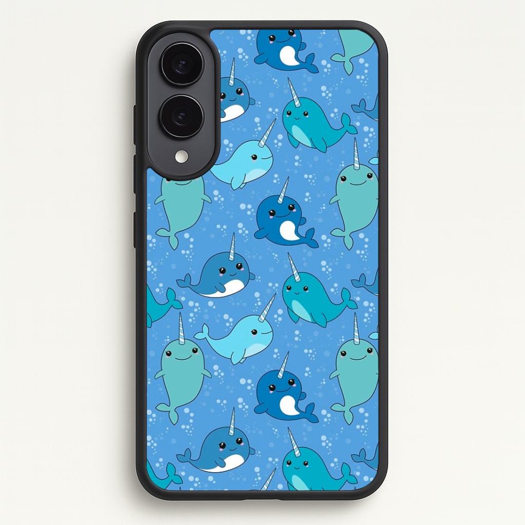 Narwhal Pattern Phone Case - Galaxy S25 Edge / Standard