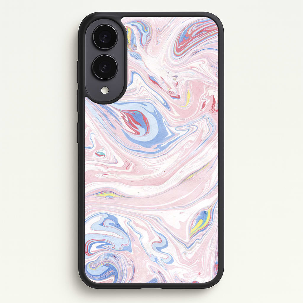 Pink Marble Swirl Phone Case - Galaxy S25 Edge / Standard