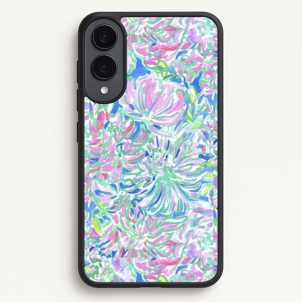 Colourful Floral Painting Phone Case - Galaxy S25 Edge / Standard
