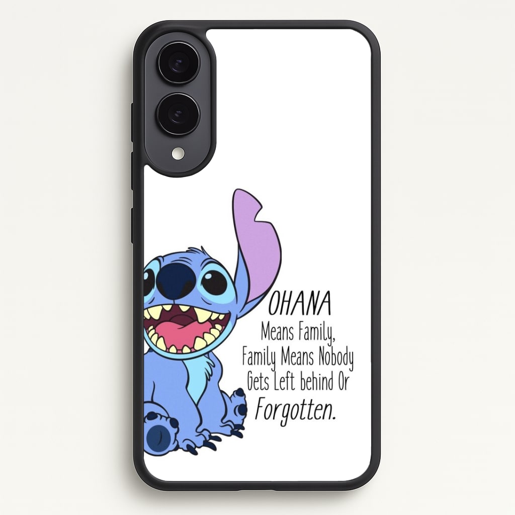 Ohana Means Family - Blue Alien Phone Case - Galaxy S25 Edge / Standard