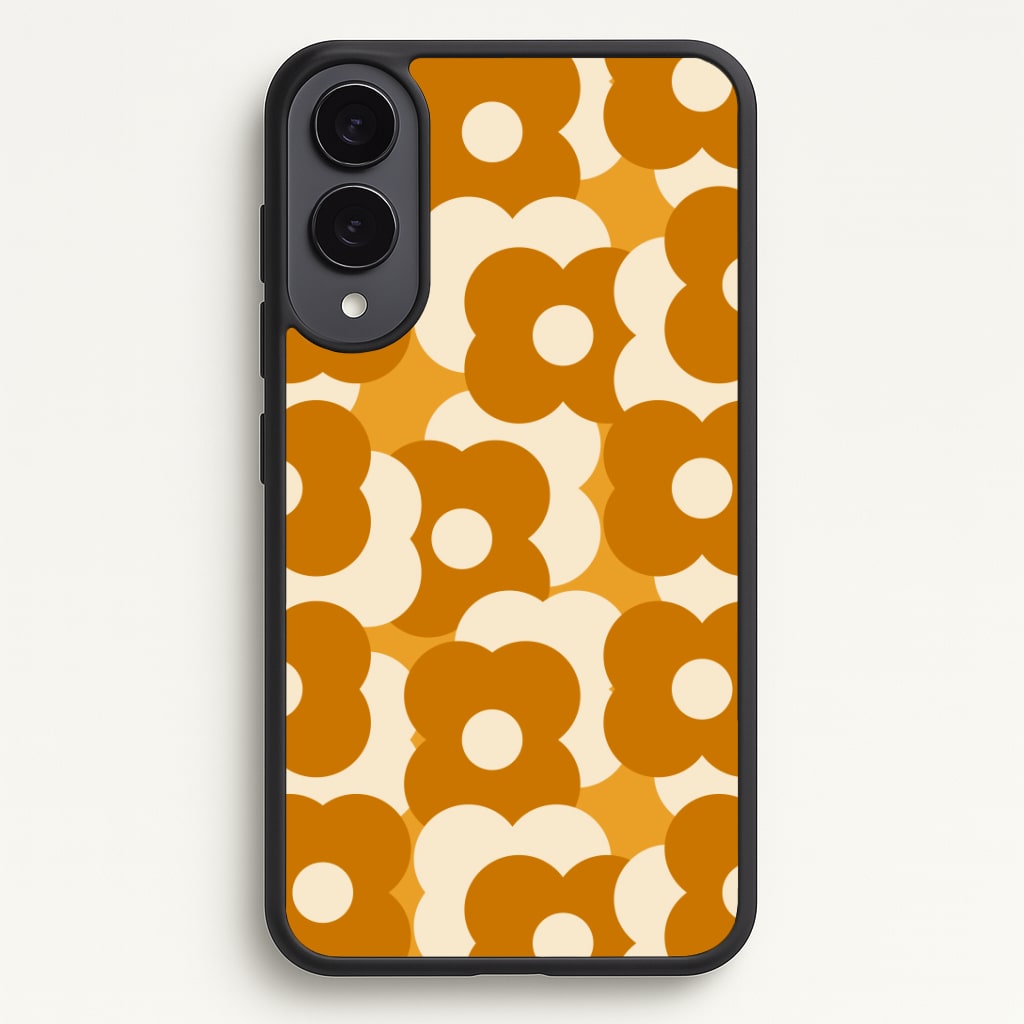 Retro Flower Pattern Phone Case - Galaxy S25 Edge / Standard